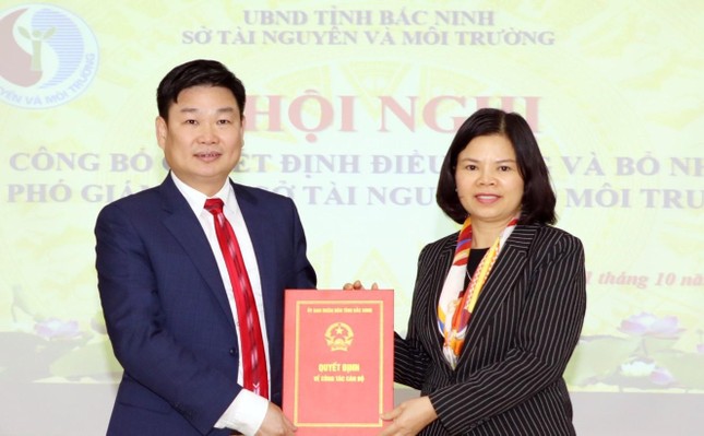 Bổ nhiệm Phó giám đốc Sở Tài nguyên và Môi trường tỉnh Bắc Ninh