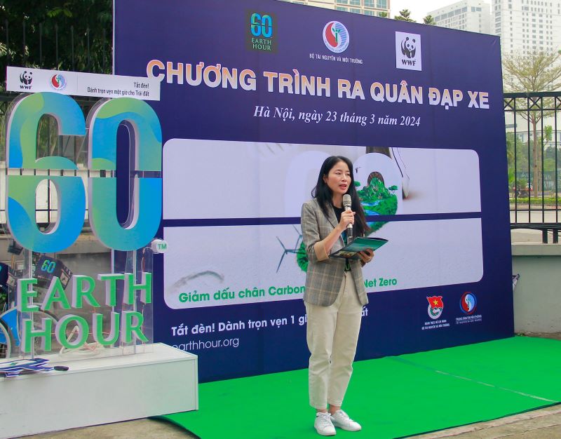 Ra quân đạp xe hưởng ứng Chiến dịch Giờ Trái đất năm 2024