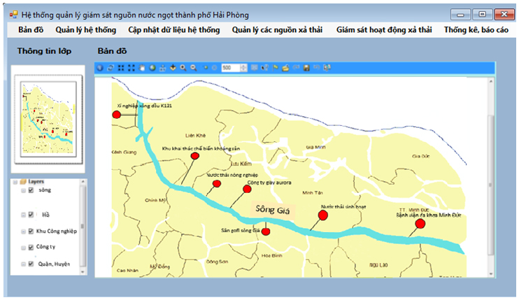 Ứng dụng công nghệ GIS vào quản lý và giám sát nguồn tài nguyên nước ngọt tại Thành phố Hải Phòng