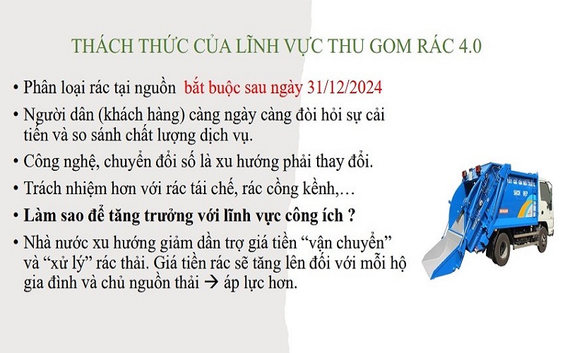 Chuyển đổi số trong quản lý, thu gom rác thái sinh hoạt