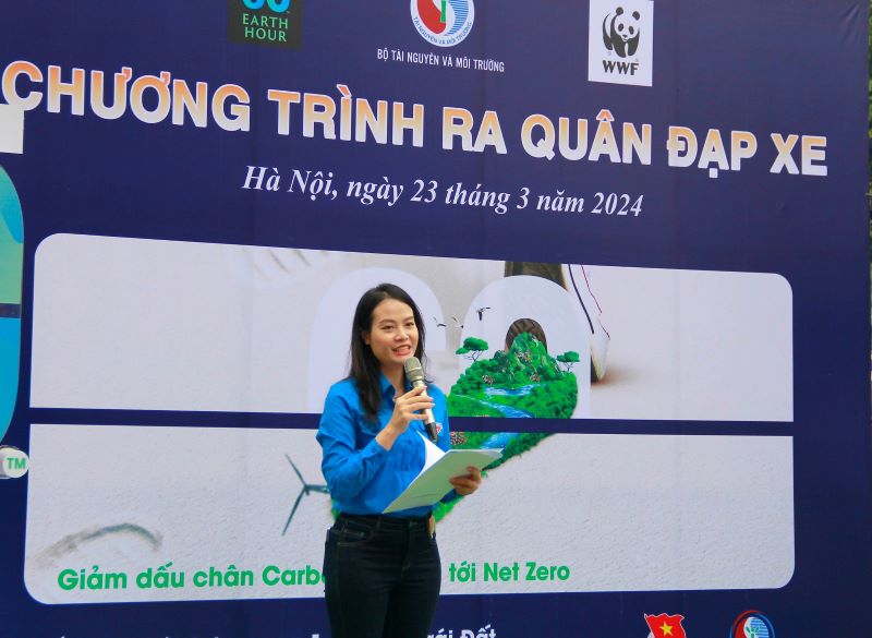 Ra quân đạp xe hưởng ứng Chiến dịch Giờ Trái đất năm 2024