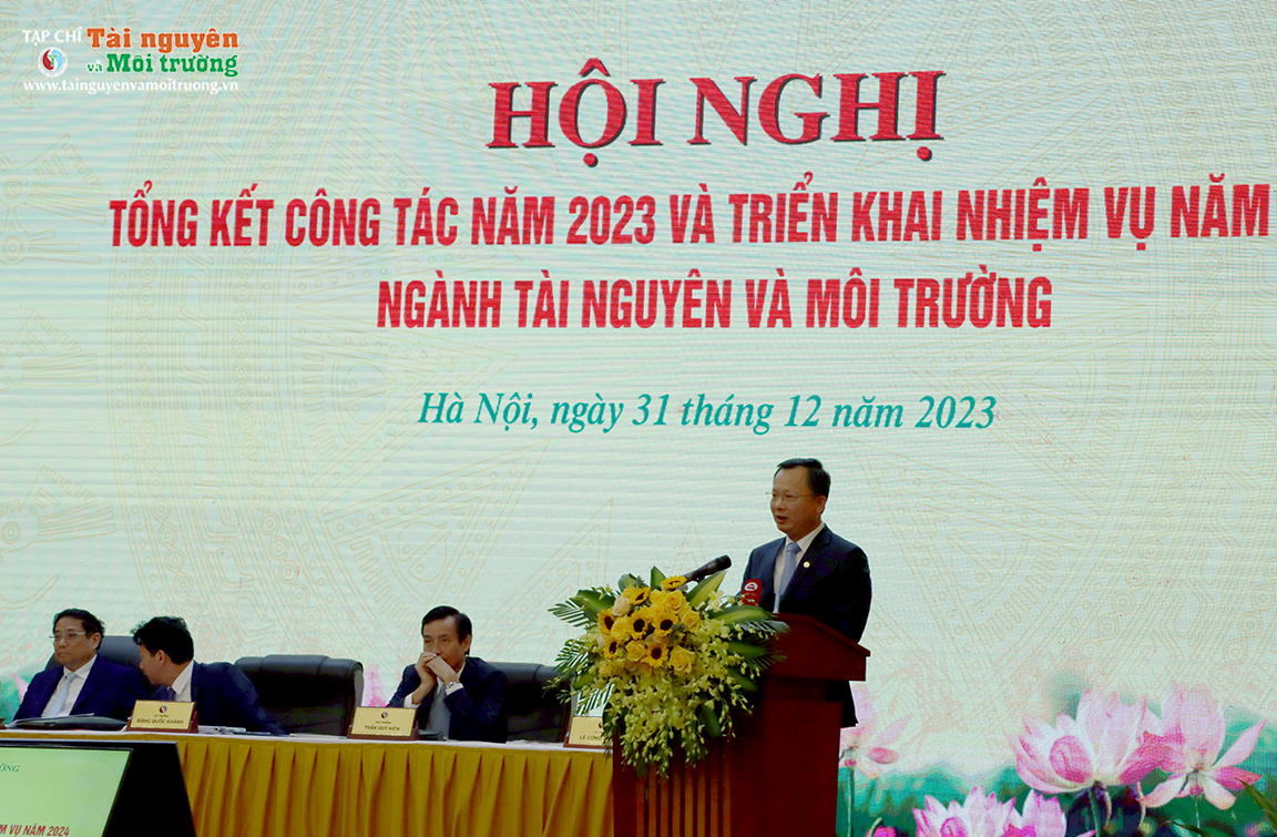 Hội nghị tổng kết công tác năm 2023 và triển khai nhiệm vụ năm 2024 ngành Tài nguyên và Môi trường