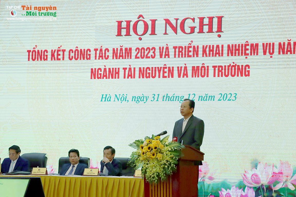 Hội nghị tổng kết công tác năm 2023 và triển khai nhiệm vụ năm 2024 ngành Tài nguyên và Môi trường