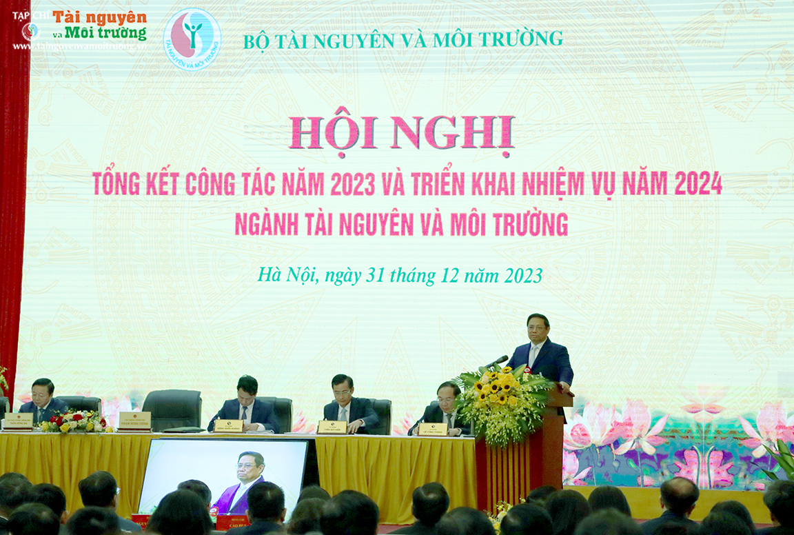 Hội nghị tổng kết công tác năm 2023 và triển khai nhiệm vụ năm 2024 ngành Tài nguyên và Môi trường