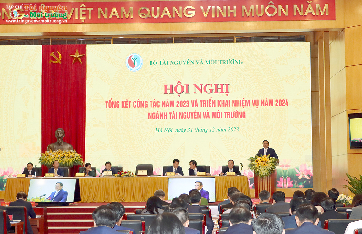 Hội nghị tổng kết công tác năm 2023 và triển khai nhiệm vụ năm 2024 ngành Tài nguyên và Môi trường