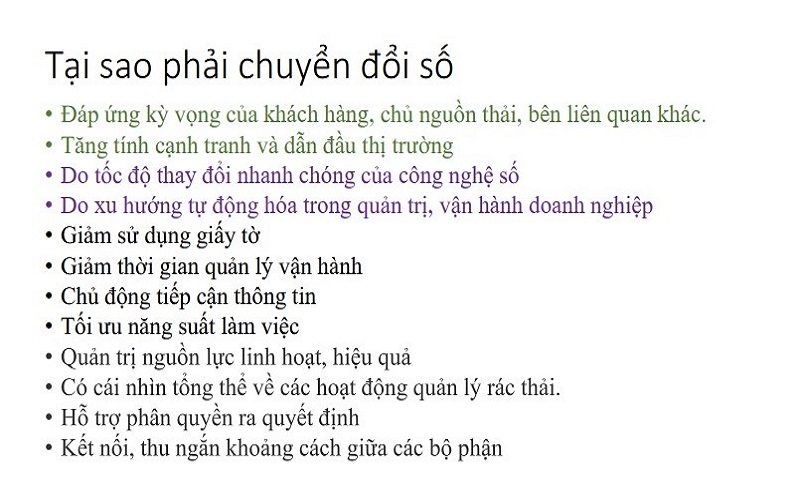 Chuyển đổi số trong quản lý, thu gom rác thái sinh hoạt