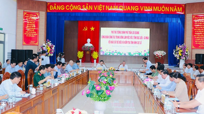 Bạc Liêu và Cà Mau cần tính toán căn cơ, lâu dài về tình hình sạt lở