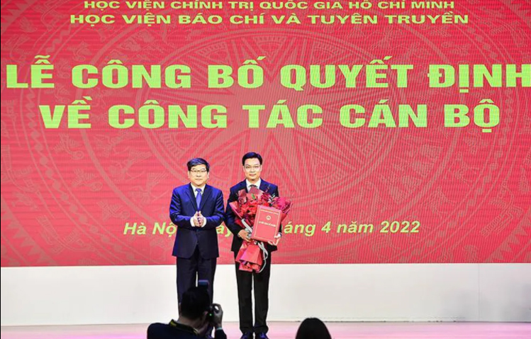 PGS,TS. Trần Thanh Giang được bổ nhiệm làm Phó Giám đốc Học viện Báo chí và Tuyên truyền