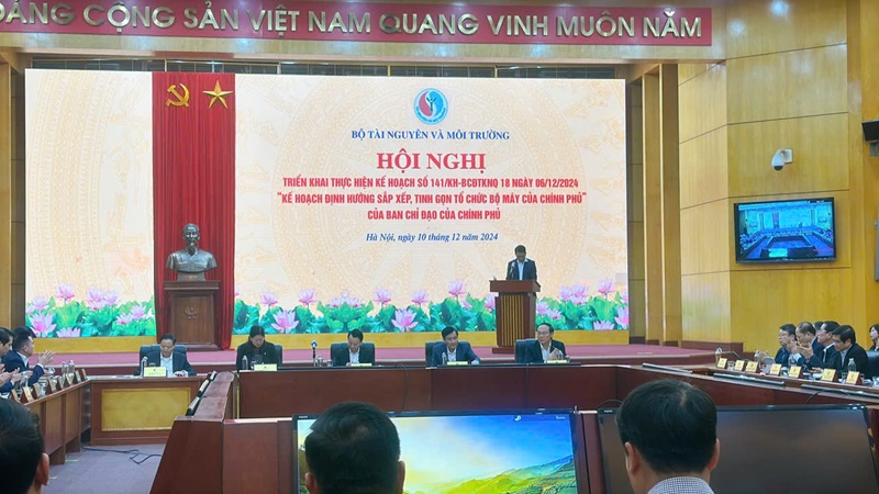 Bộ Tài nguyên và Môi trường tổ chức Hội nghị triển khai ‘Kế hoạch định hướng sắp xếp, tinh gọn tổ chức bộ máy của Chính phủ’ 