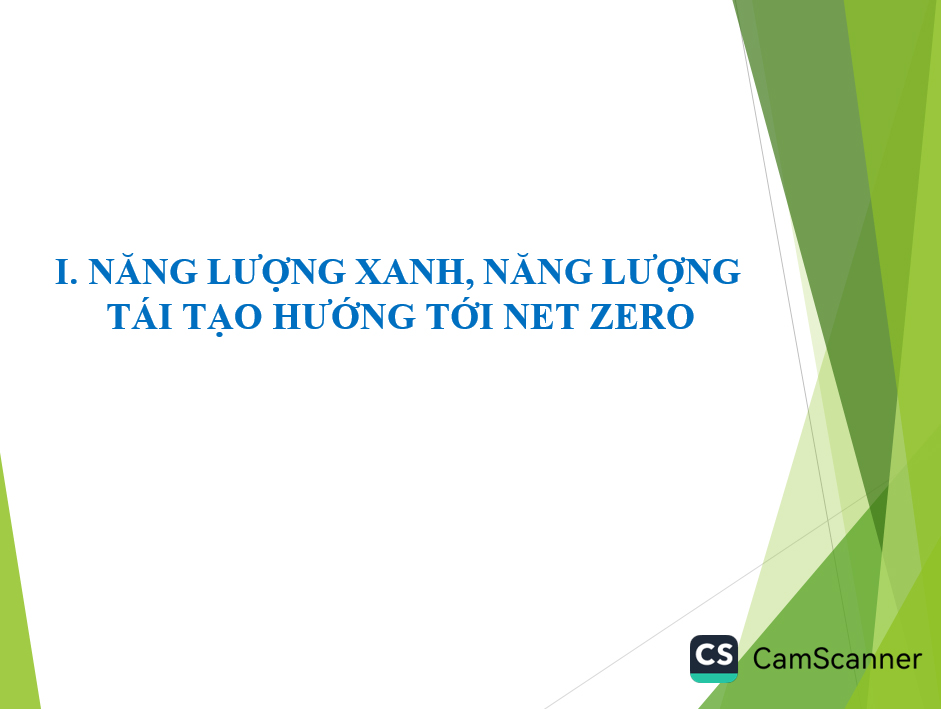 Phát triển năng lượng xanh, năng lượng tái tạo hướng đến Net Zero