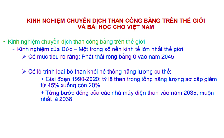 Chuyển dịch than công bằng ở Việt Nam