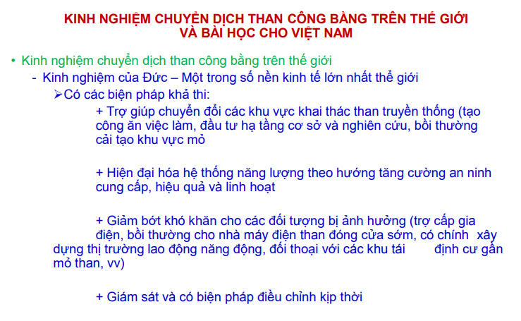 Chuyển dịch than công bằng ở Việt Nam