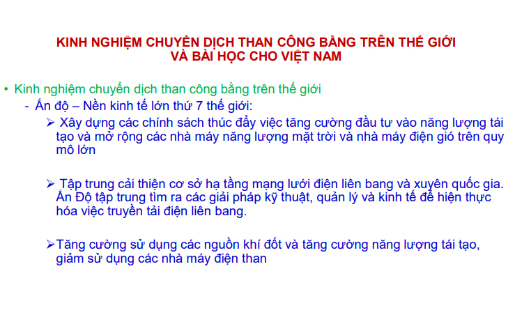 Chuyển dịch than công bằng ở Việt Nam