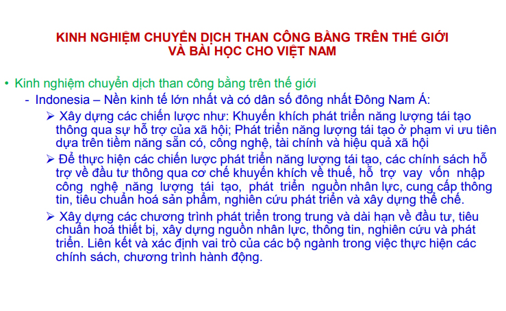 Chuyển dịch than công bằng ở Việt Nam