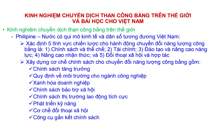 Chuyển dịch than công bằng ở Việt Nam