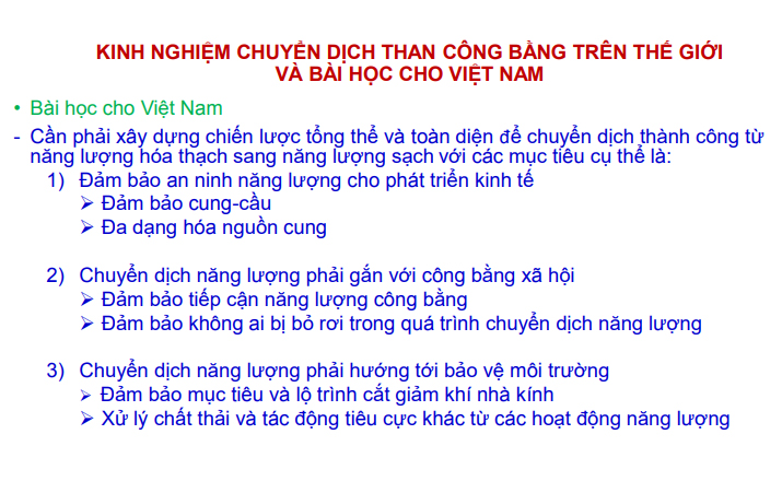 Chuyển dịch than công bằng ở Việt Nam