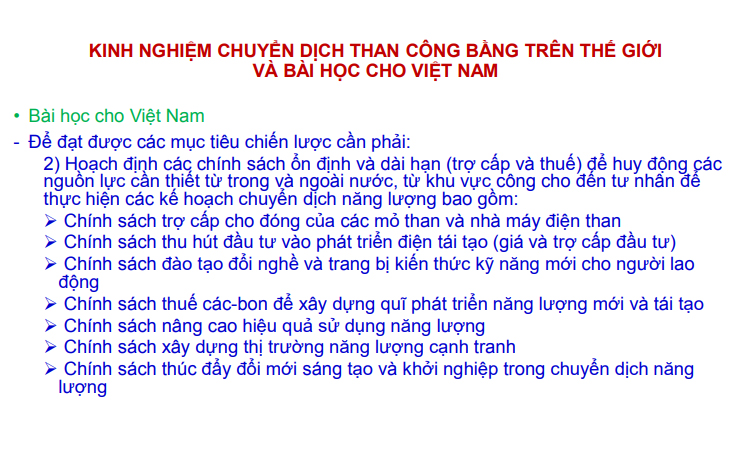 Chuyển dịch than công bằng ở Việt Nam