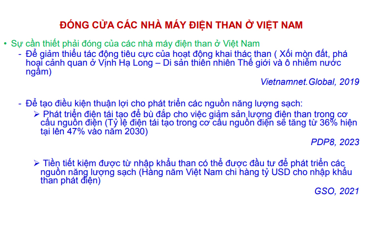 Chuyển dịch than công bằng ở Việt Nam