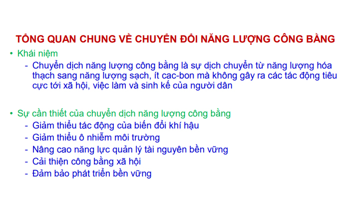 Chuyển dịch than công bằng ở Việt Nam