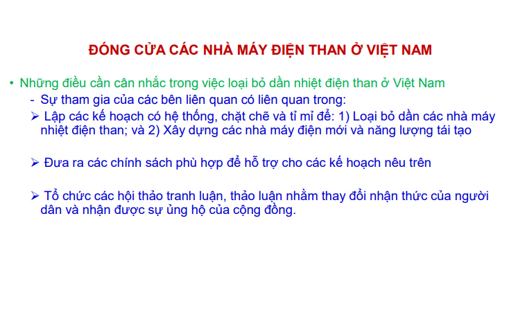 Chuyển dịch than công bằng ở Việt Nam