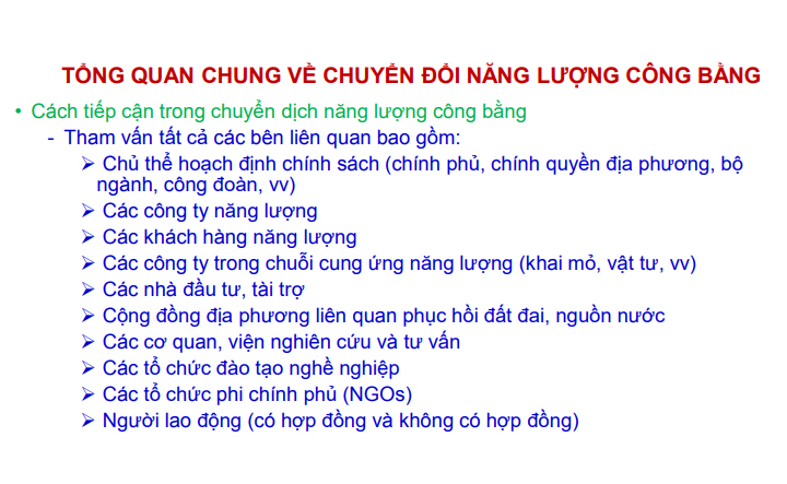 Chuyển dịch than công bằng ở Việt Nam