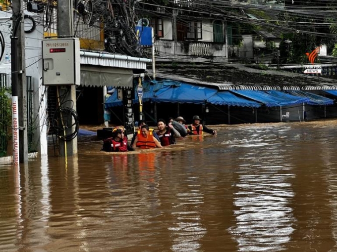 Vỡ đê sông biên giới gây ngập lụt ở Thái Lan, Myanmar