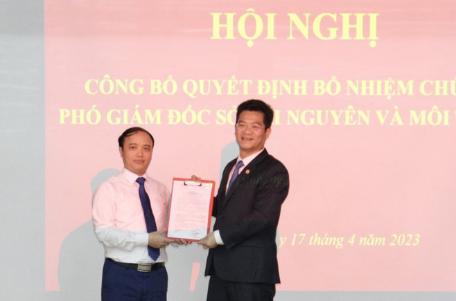 Ông Đỗ Quang Trung được bổ nhiệm Phó Giám đốc Sở Tài nguyên và Môi trường Nam Định