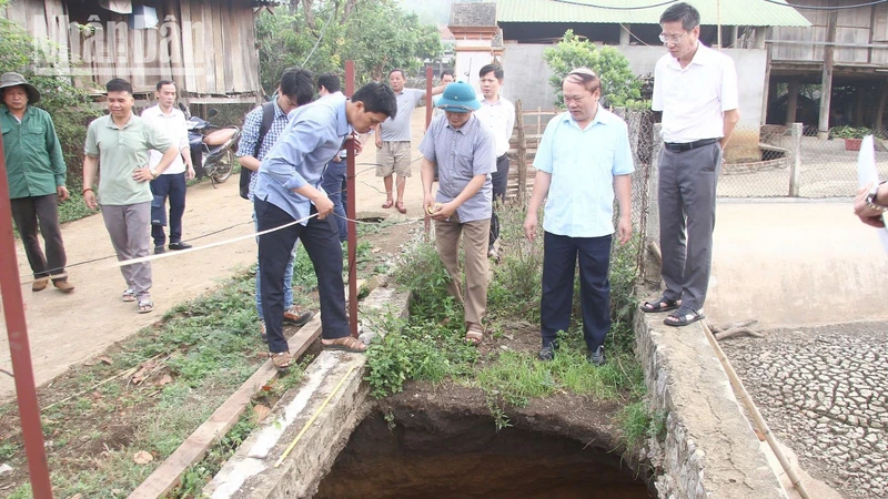 Sơn La tập trung ứng phó với hiện tượng sụt lún tại huyện Mai Sơn