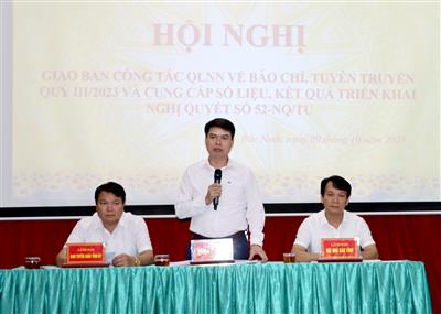 Bắc Ninh giao ban báo chí quý III, triển khai nhiệm vụ tuyên truyền quý IV năm 2023