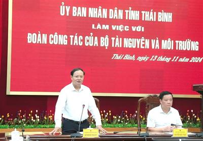 Bộ TN&MT làm việc với UBND tỉnh Thái Bình về công tác quản lý đất đai