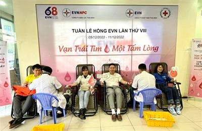 Nhiệt điện Thái Bình hưởng ứng Tuần lễ hồng EVN lần thứ 8