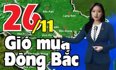 Tin mới nhất về Gió mùa Đông Bắc ngày 26/11