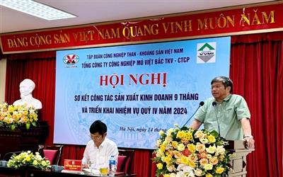 Tổng công ty Công nghiệp mỏ Việt Bắc TKV: Sơ kết công tác sản xuất kinh doanh 9 tháng đầu năm