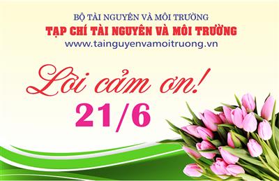 Lời cảm ơn của Tạp chí Tài nguyên và Môi trường